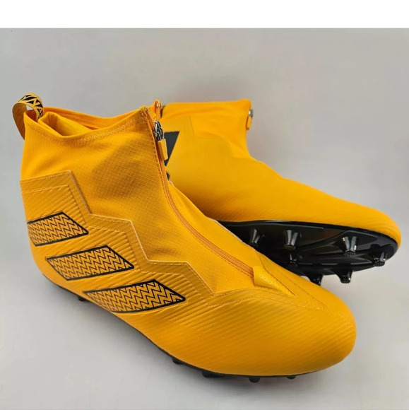 Adidas Nasty Fly Mens Size 16 Football Cleats Zip & Laceup Hi Top Lineman Gold - Picture 2 of 6